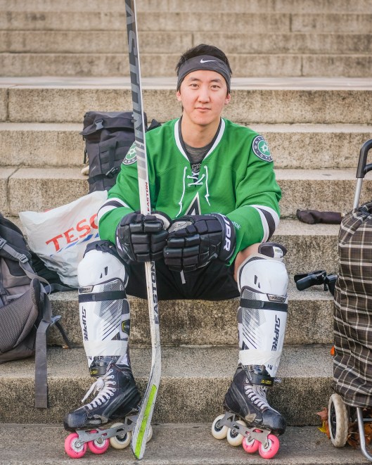 Roller hockey player - Hyde Park Street Portrait - November 2018